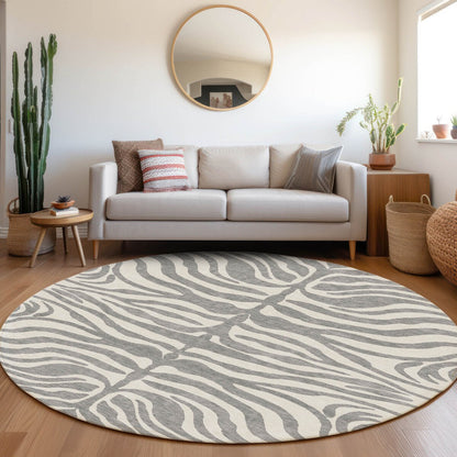 Tapis Chantille moderne à motif animal, lavable en machine, pour intérieur et extérieur