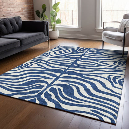 Tapis Chantille moderne à motif animal, lavable en machine, pour intérieur et extérieur