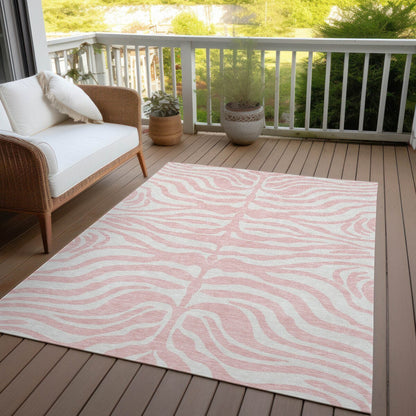 Tapis Chantille moderne à motif animal, lavable en machine, pour intérieur et extérieur