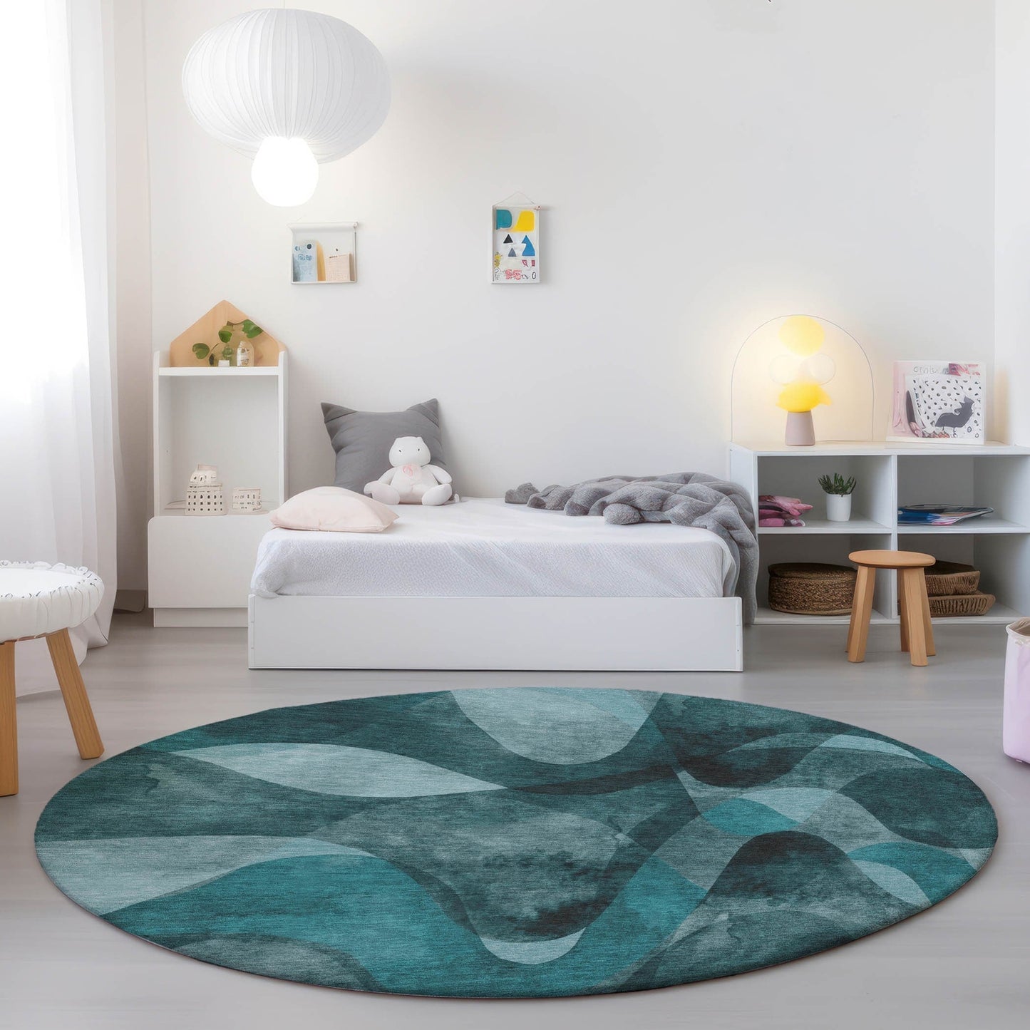 Tapis Chantille moderne lavable en machine pour intérieur/extérieur