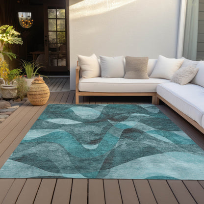 Tapis Chantille moderne lavable en machine pour intérieur/extérieur