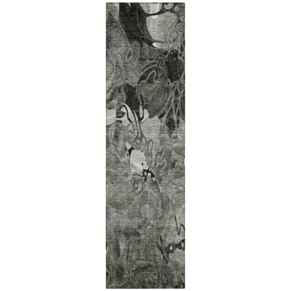 Tapis Chantille moderne à motif floral lavable en machine pour intérieur/extérieur
