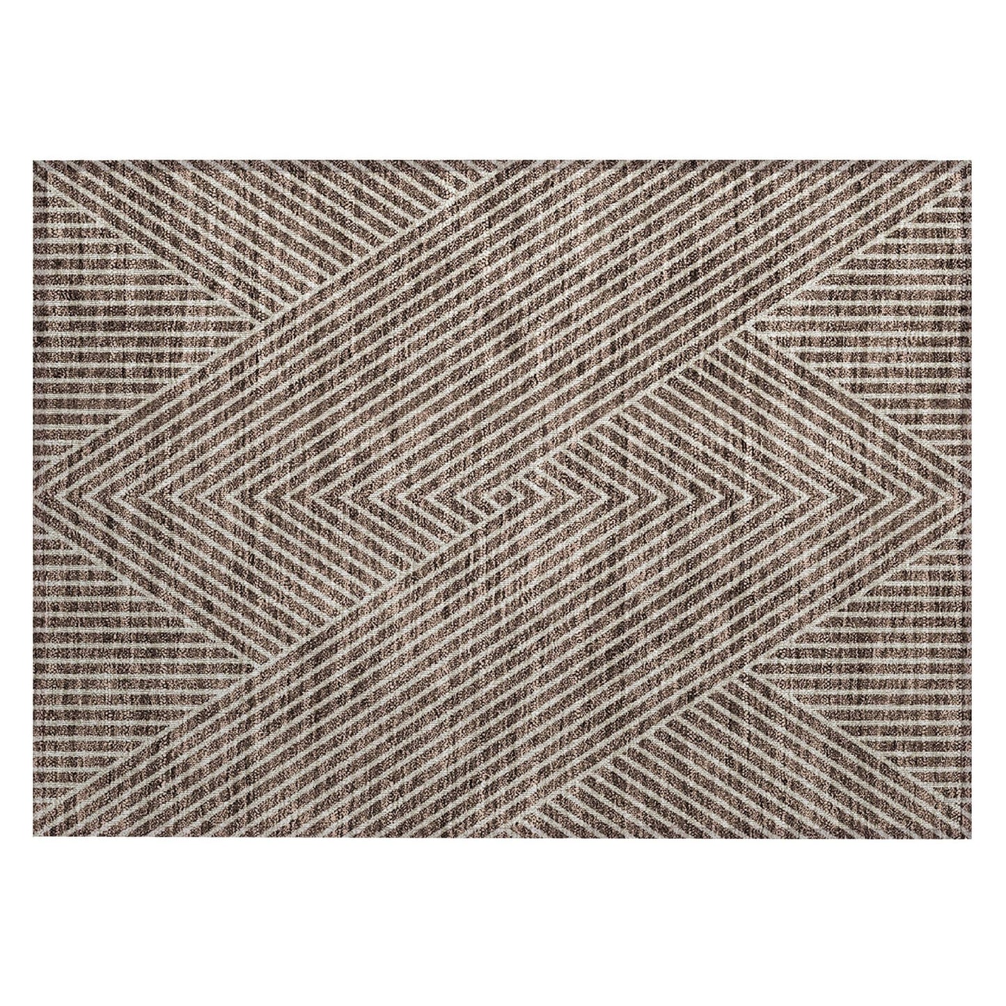 Tapis Chantille géométrique moderne lavable en machine pour intérieur/extérieur