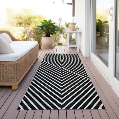 Tapis Chantille géométrique moderne lavable en machine pour intérieur/extérieur