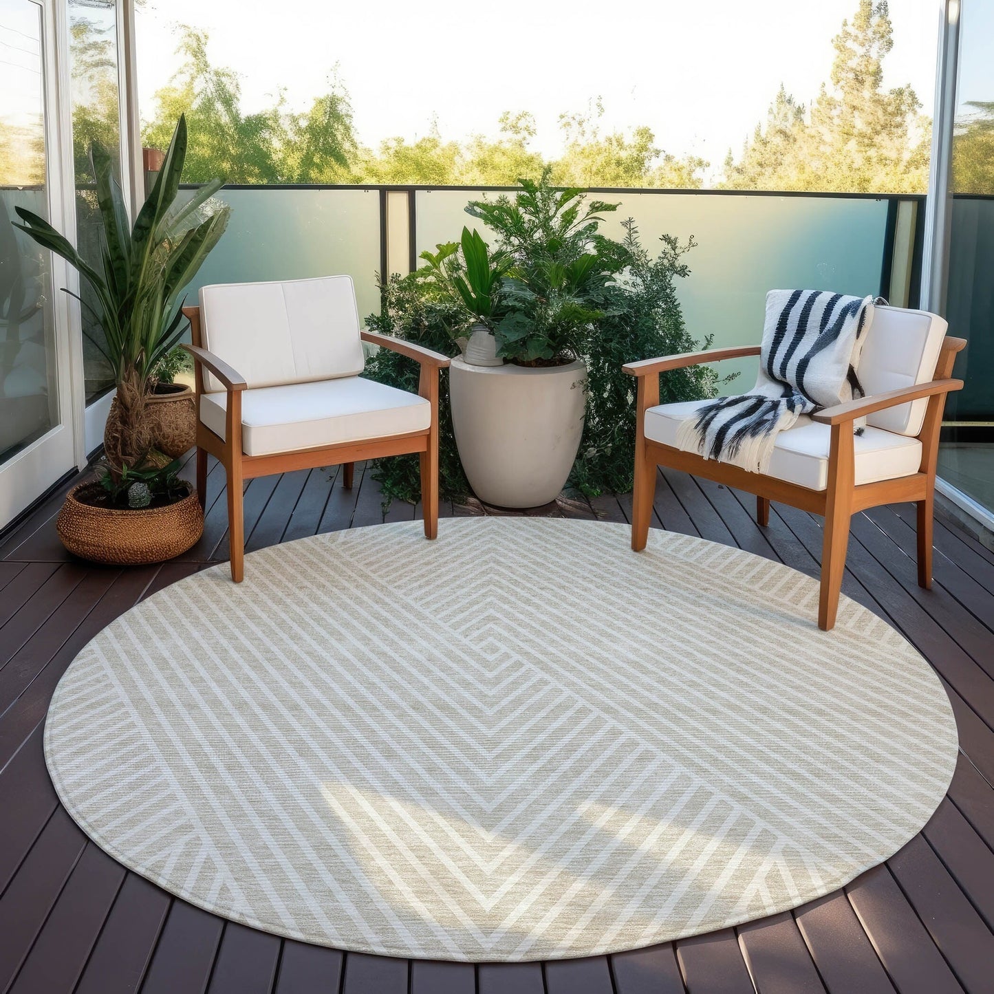 Tapis Chantille géométrique moderne lavable en machine pour intérieur/extérieur