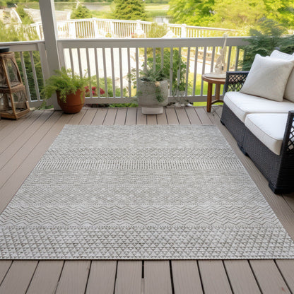 Tapis Chantille à rayures modernes, lavable en machine, pour intérieur et extérieur