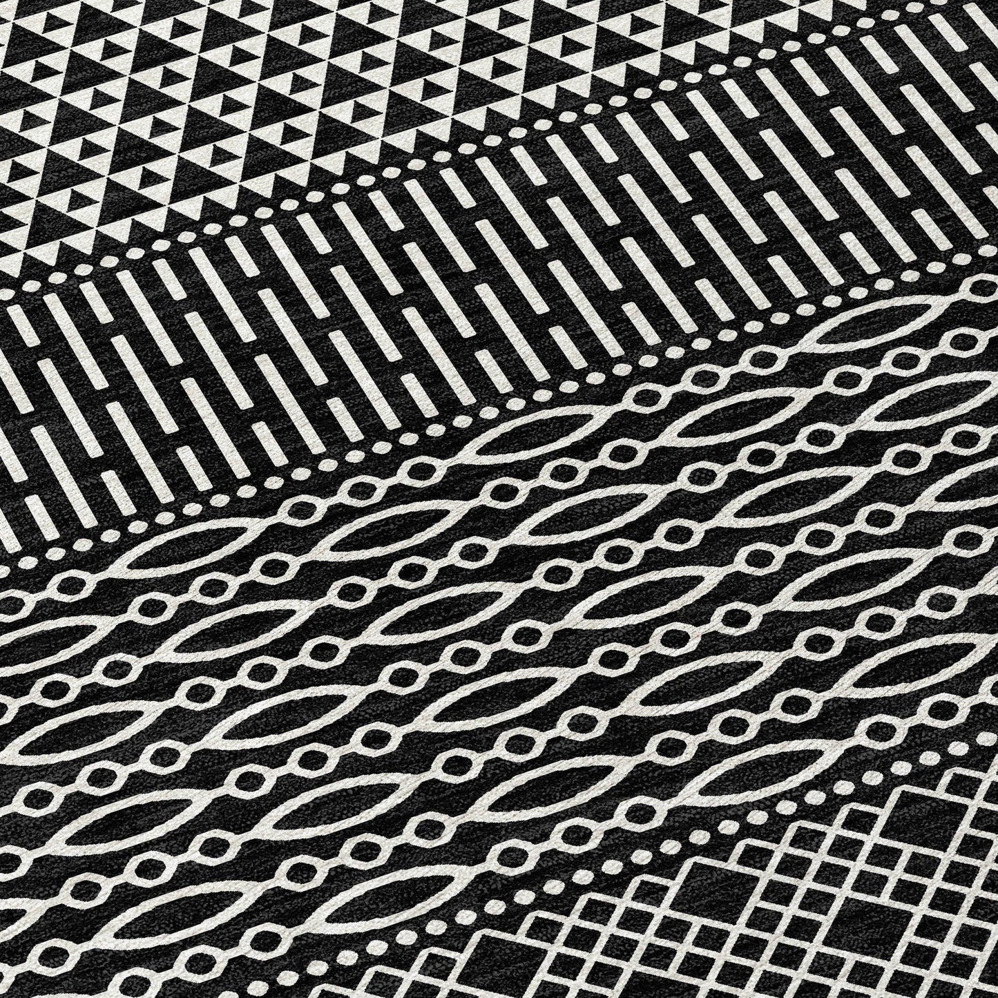 Tapis Chantille à rayures modernes, lavable en machine, pour intérieur et extérieur