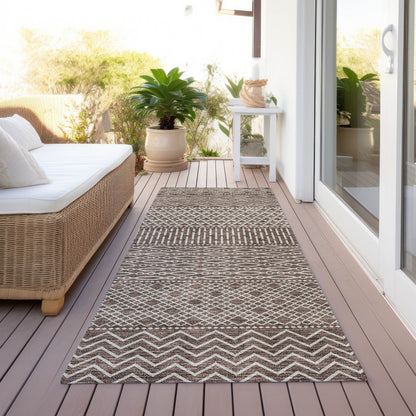 Tapis Chantille à rayures modernes, lavable en machine, pour intérieur et extérieur