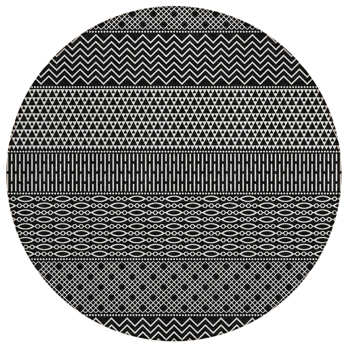 Tapis Chantille à rayures modernes, lavable en machine, pour intérieur et extérieur