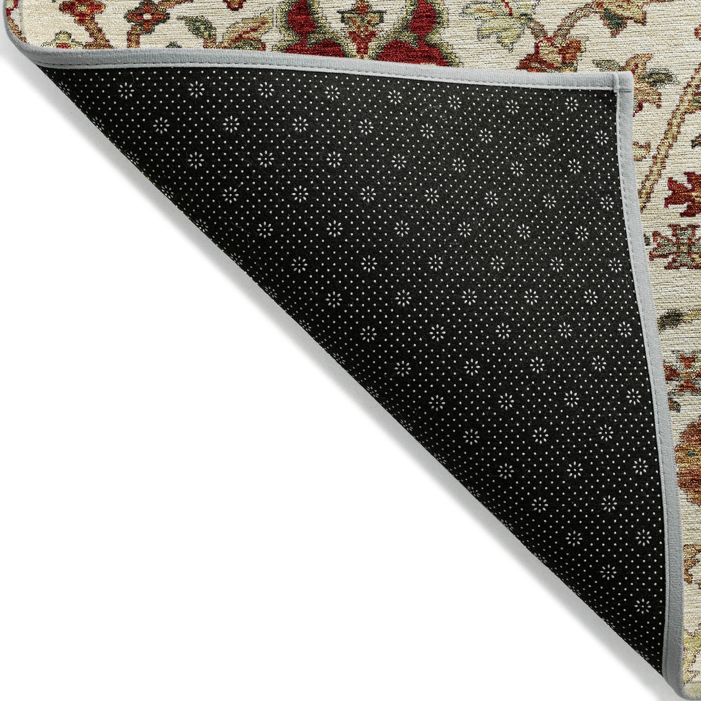 Tapis traditionnel Kashan Chantille lavable en machine pour intérieur/extérieur