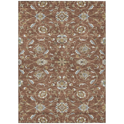 Tapis traditionnel KashanChantille lavable en machine pour intérieur/extérieur