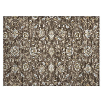 Tapis traditionnel KashanChantille lavable en machine pour intérieur/extérieur