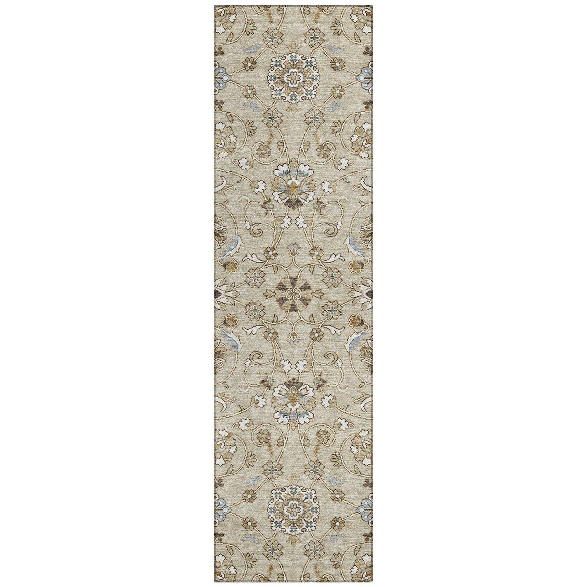 Tapis traditionnel KashanChantille lavable en machine pour intérieur/extérieur