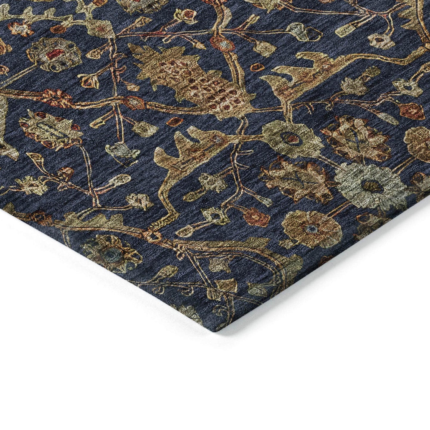 Tapis persan traditionnel en chantille lavable en machine pour intérieur/extérieur