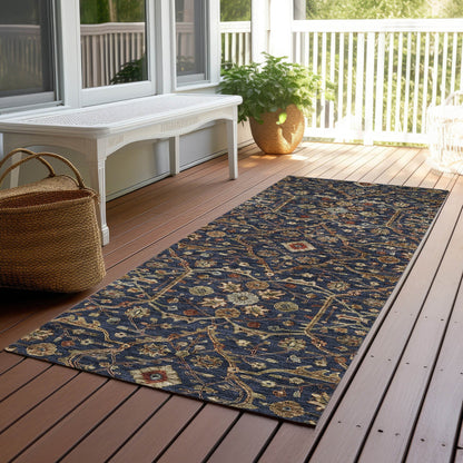 Tapis persan traditionnel en chantille lavable en machine pour intérieur/extérieur