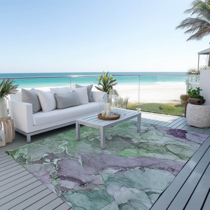 Tapis Chantille aquarelle lavable en machine pour intérieur/extérieur