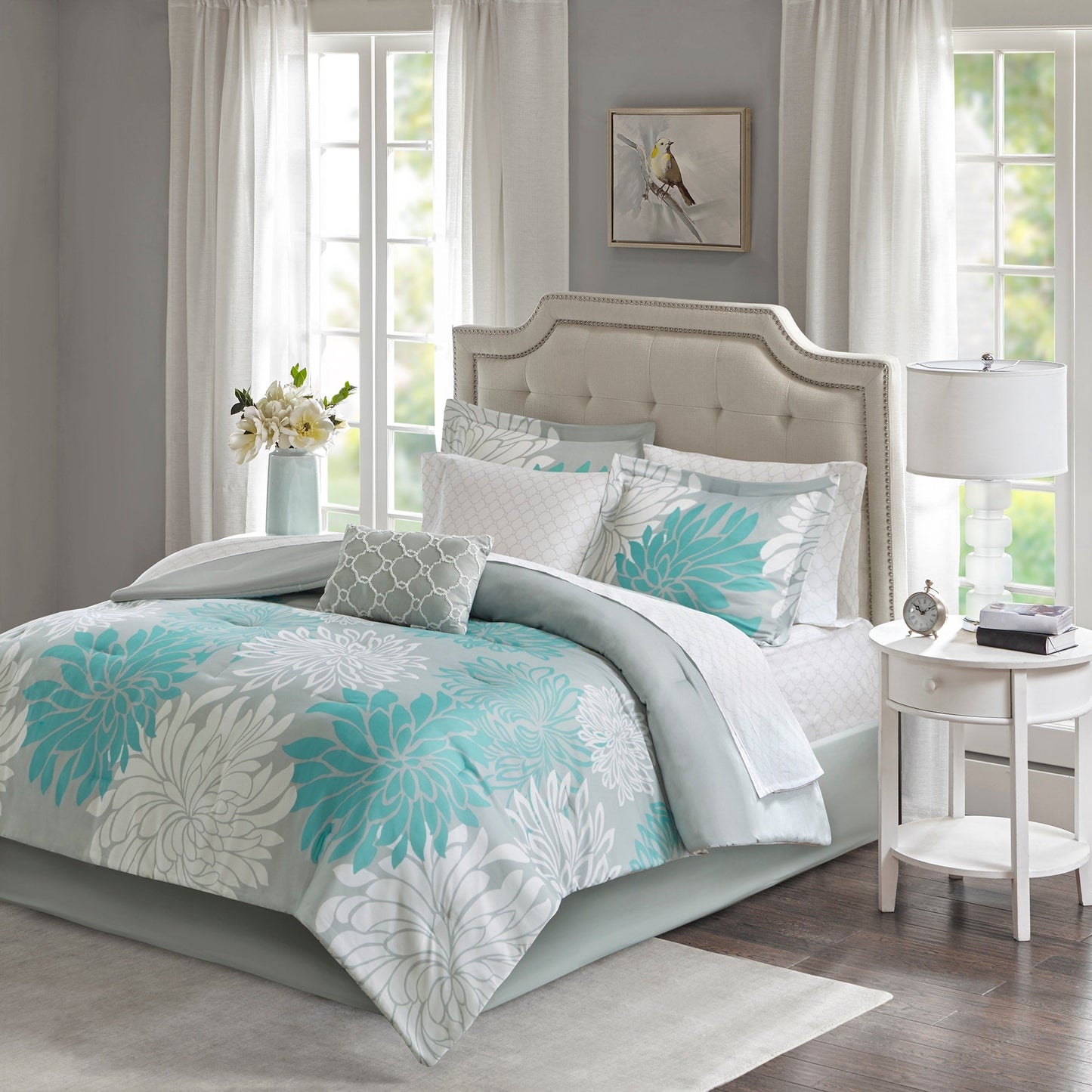 Ensemble de couette complet Madison Park Essentials Caldwell avec draps en coton