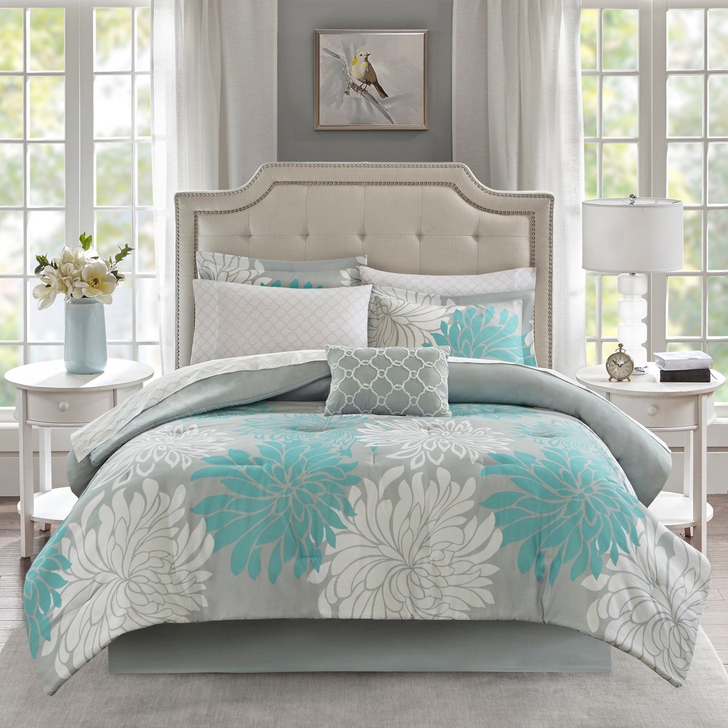 Ensemble de couette complet Madison Park Essentials Caldwell avec draps en coton