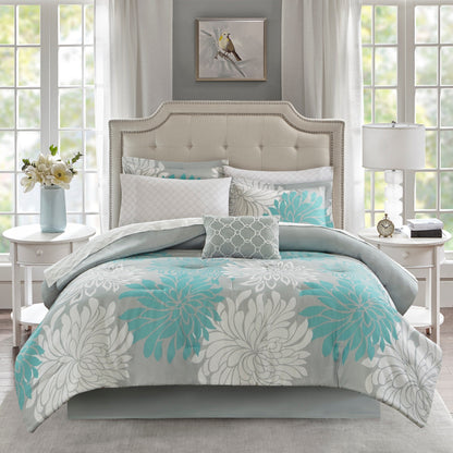 Ensemble de couette complet Madison Park Essentials Caldwell avec draps en coton