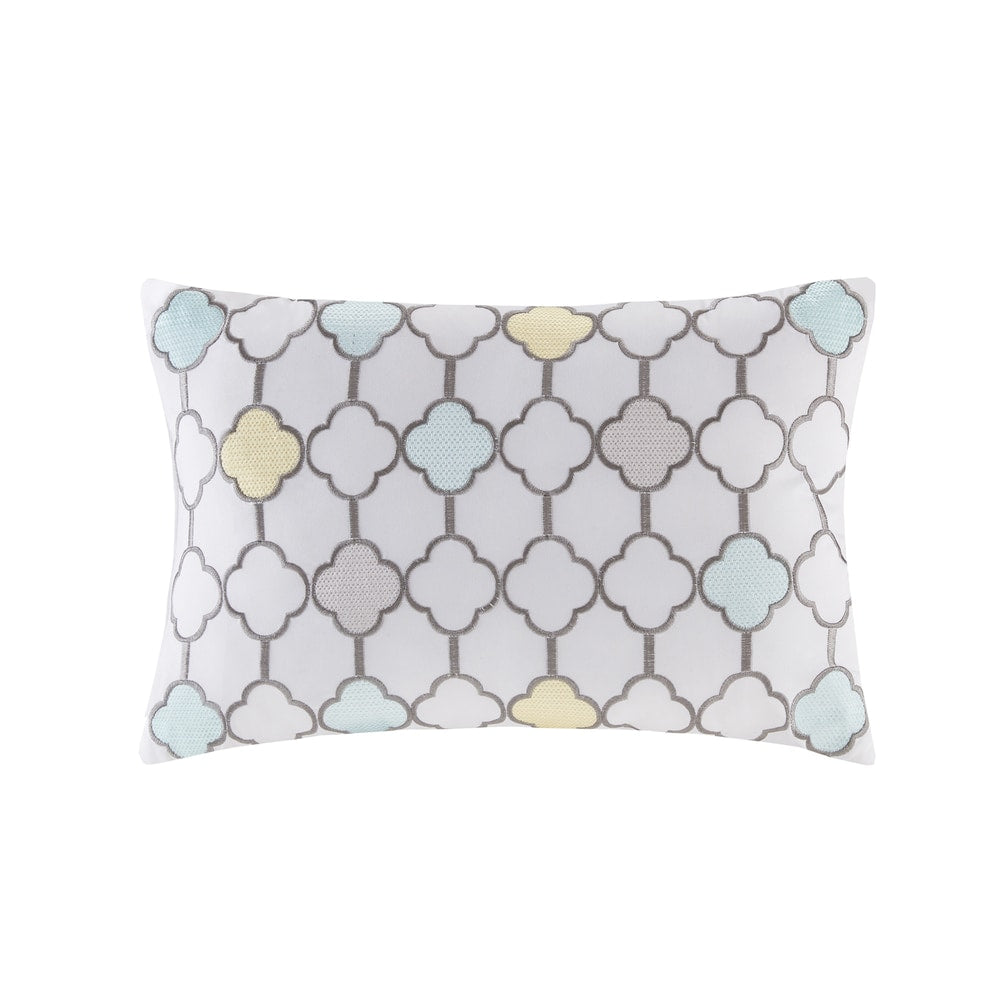 Ensemble de couette 9 pièces Madison Park Essentials Pelham Bay jaune/turquoise avec draps en coton