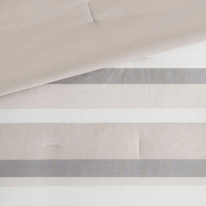 Ensemble de couette jacquard 5 pièces Madison Park Levi Blue/Naturel