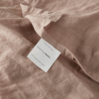 Ensemble de draps 4 pièces en lin mélangé Madison Park