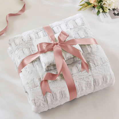 Ensemble de couette en fourrure longue imprimée Madison Park Margot