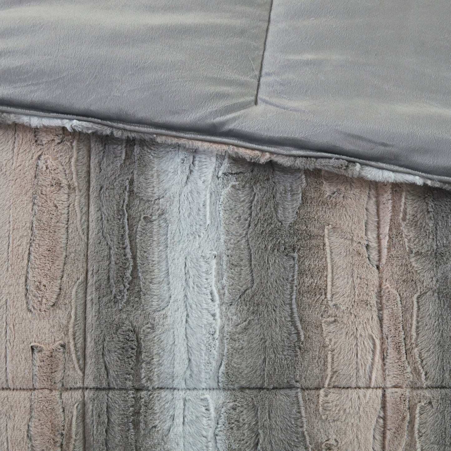 Madison Park Ensemble d'édredon en fausse fourrure Marselle