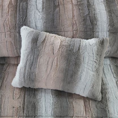 Madison Park Ensemble d'édredon en fausse fourrure Marselle