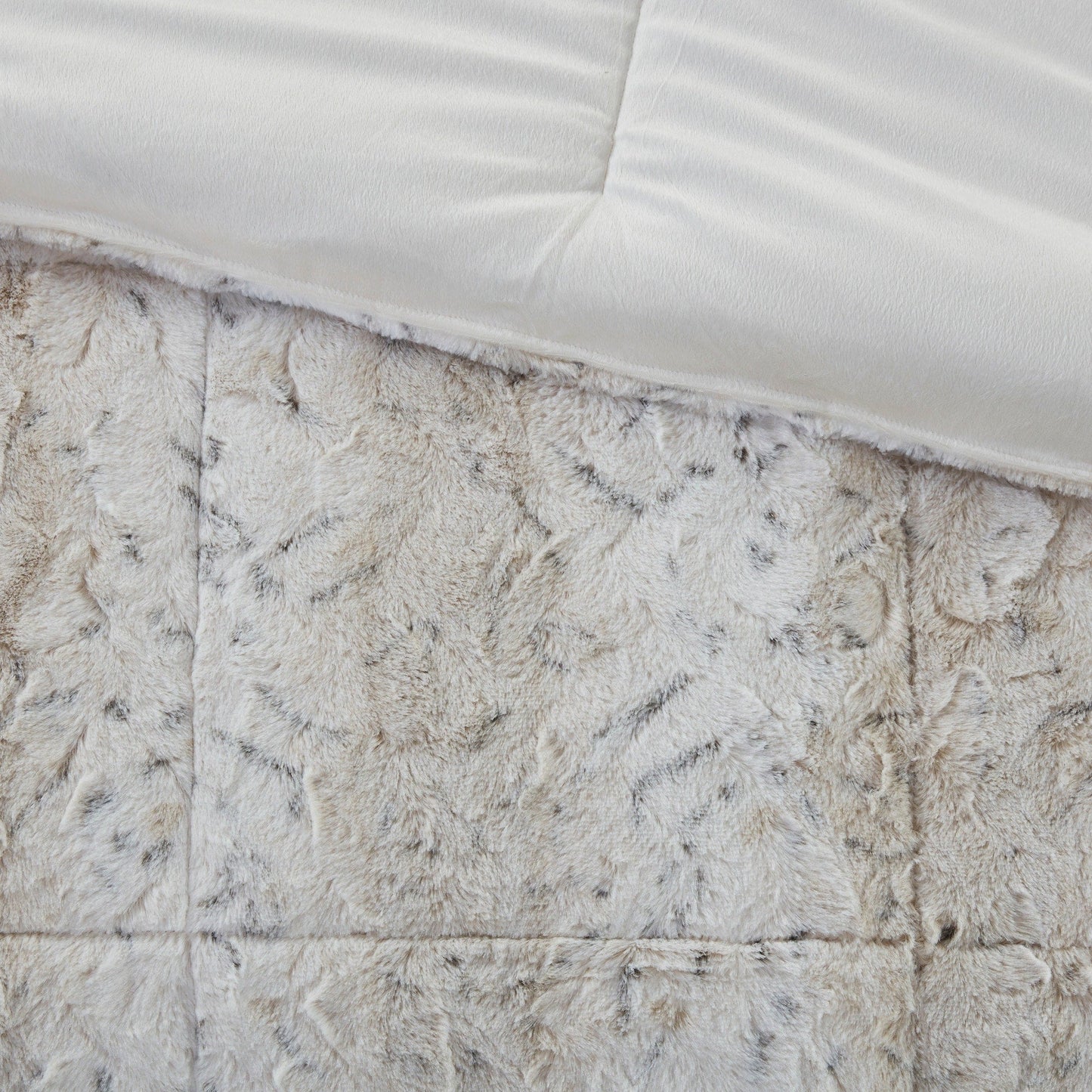 Madison Park Ensemble d'édredon en fausse fourrure Marselle