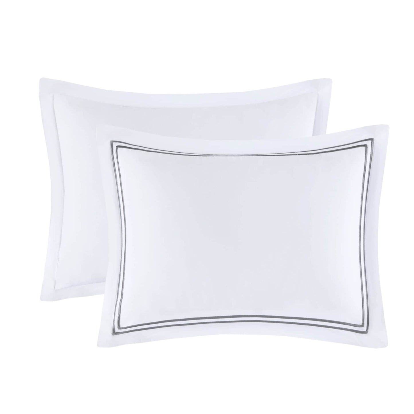 Parure de lit Madison Park Signature 500 fils au pouce carré, 100 % satin de coton brodé, collection de luxe