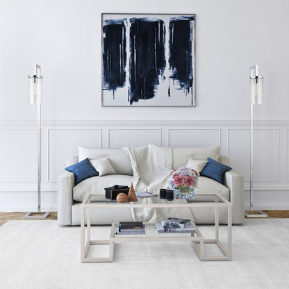 Lampadaire Malva de 67,75 cm de haut avec abat-jour en verre - 11 cm de large