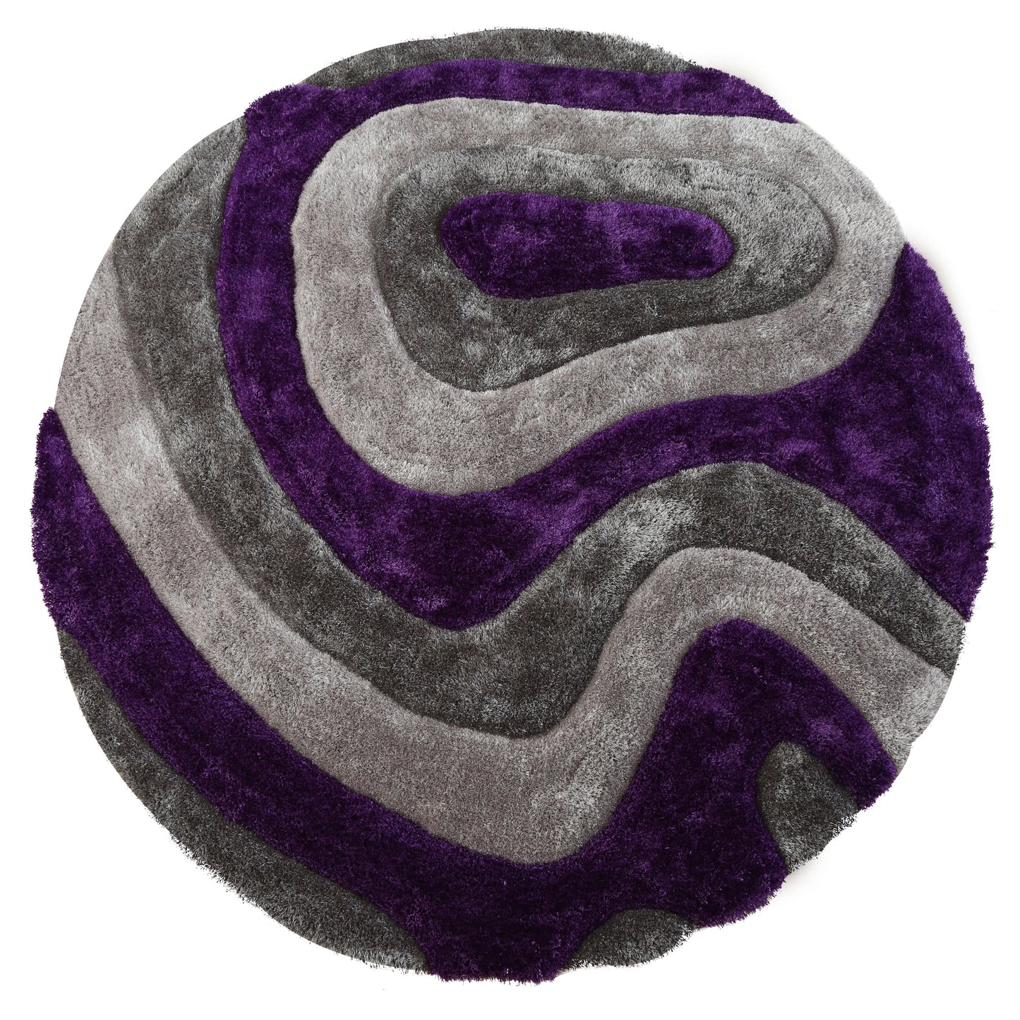 Tapis à poils longs Mateos au design abstrait