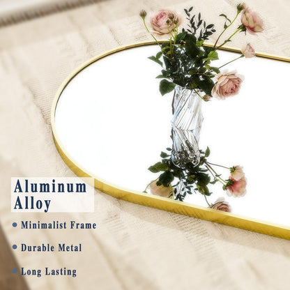 Miroir sur pied en métal arqué, miroir pleine longueur, miroir mural