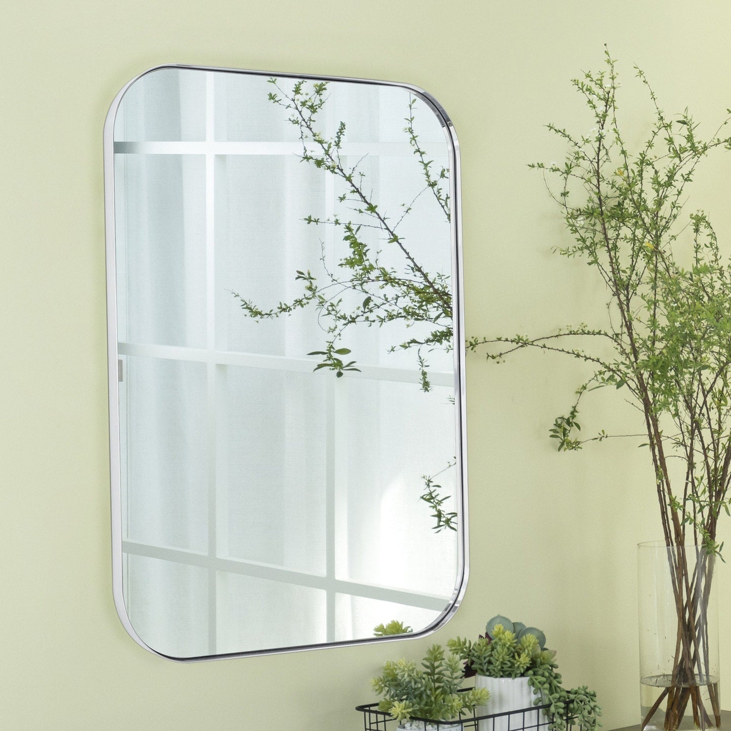 Miroirs muraux arrondis en métal style moderne chic du milieu du siècle TEHOME
