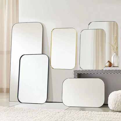 Miroirs muraux arrondis en métal style moderne chic du milieu du siècle TEHOME