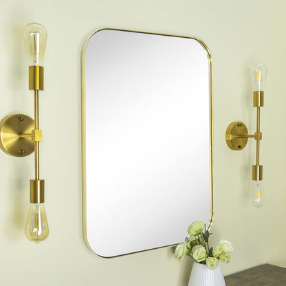 Miroirs muraux arrondis en métal style moderne chic du milieu du siècle TEHOME