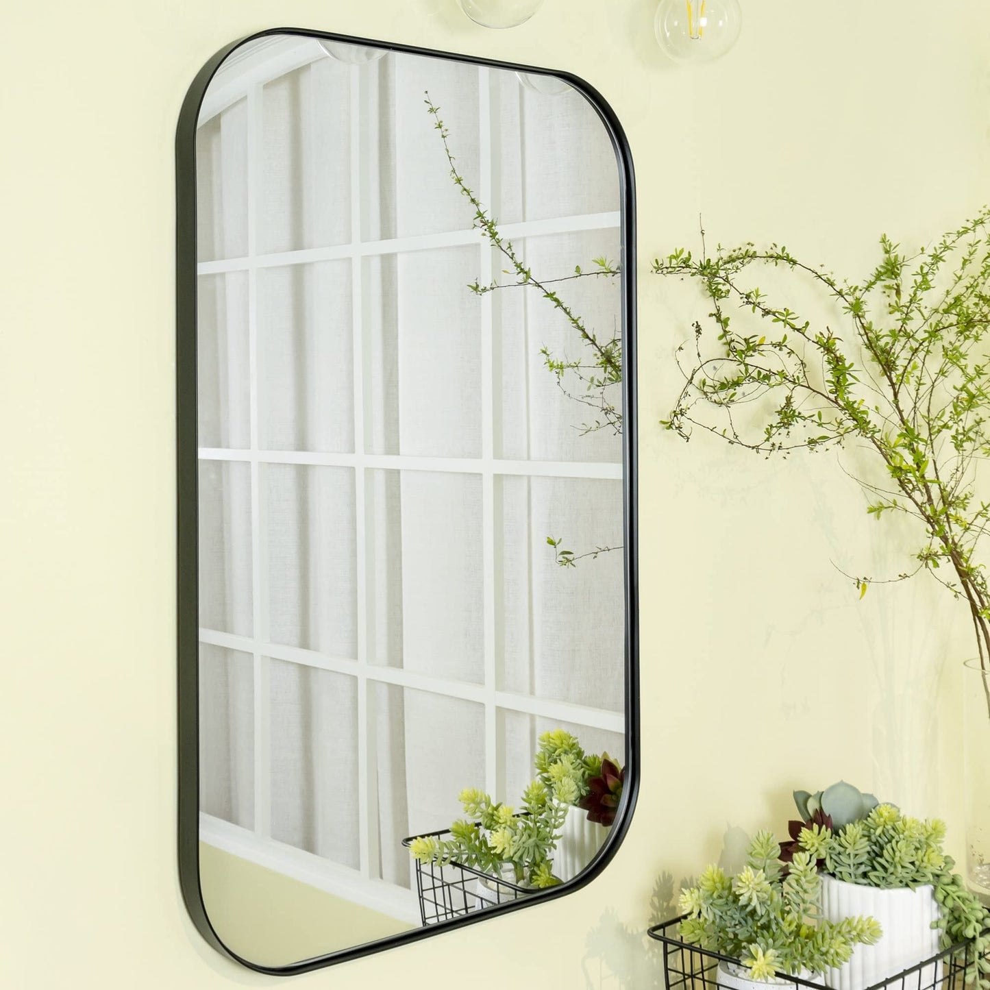 Miroirs muraux arrondis en métal style moderne chic du milieu du siècle TEHOME