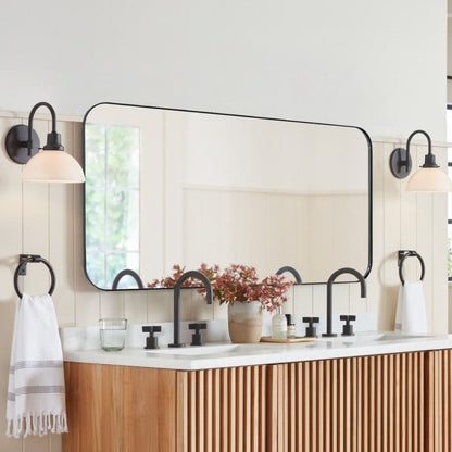 Miroirs muraux arrondis en métal style moderne chic du milieu du siècle TEHOME