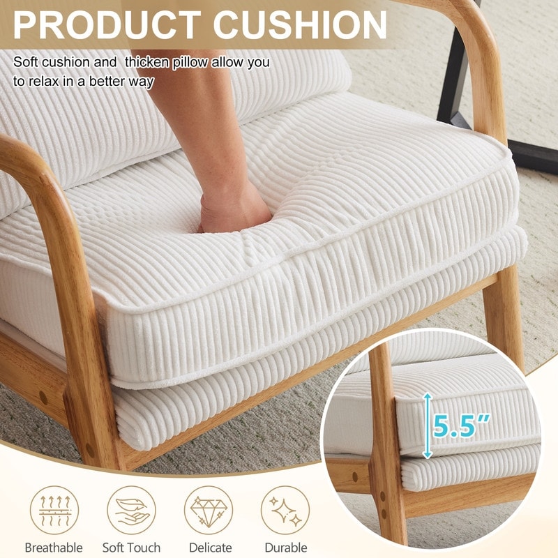 Chaise d'appoint rembourrée de style moderne du milieu du siècle