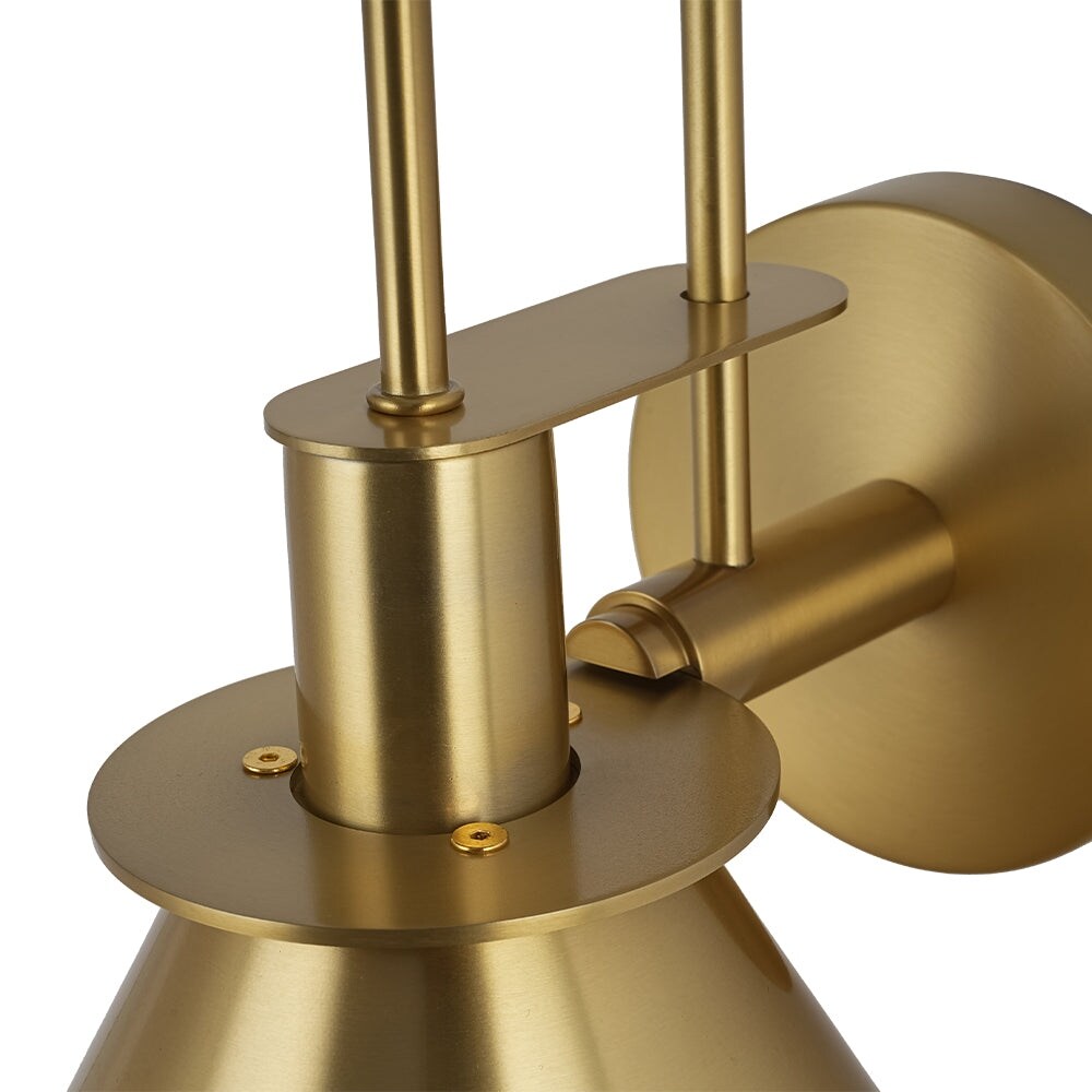 Applique murale conique moderne du milieu du siècle à une lumière - 18 cm (7 po)