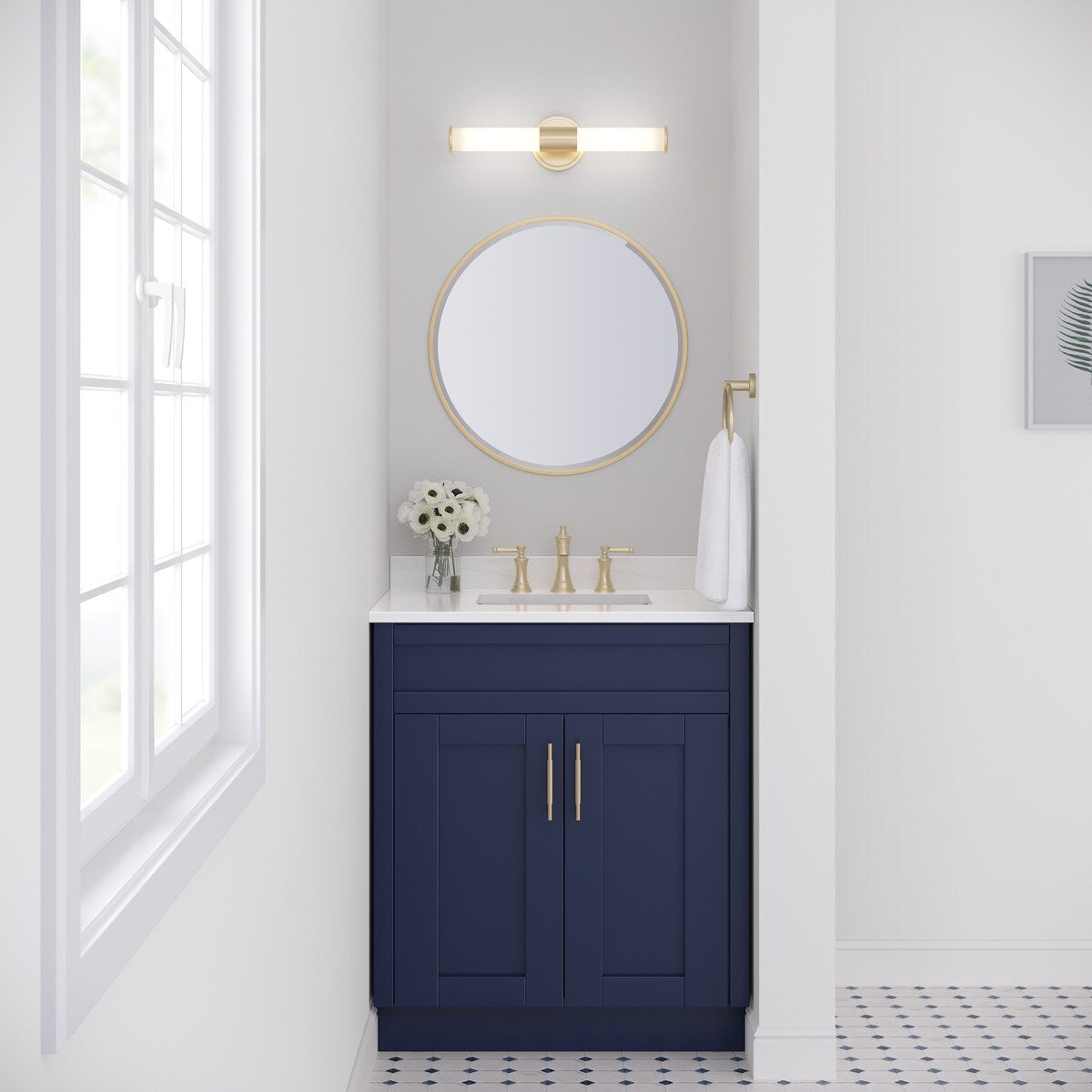 Luminaire de salle de bain à DEL Truman de Millennium Lighting, disponible en plusieurs finitions