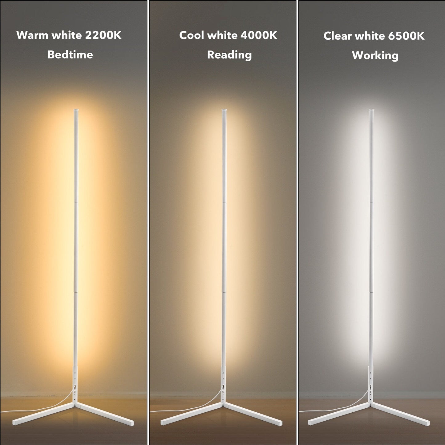 Lampadaire d'angle minimaliste RGB - Lot de 2