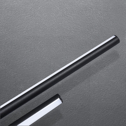 Applique murale minimaliste en métal linéaire à LED dimmable à 2 lumières