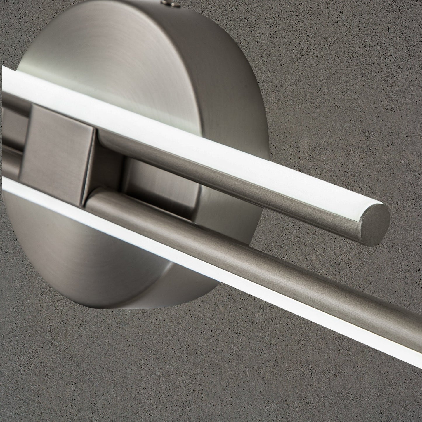 Applique murale minimaliste en métal linéaire à LED dimmable à 2 lumières