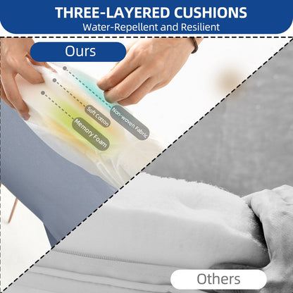 Ensemble de bistrot d'extérieur en osier Moasis 3 pièces avec 2 chaises et table basse