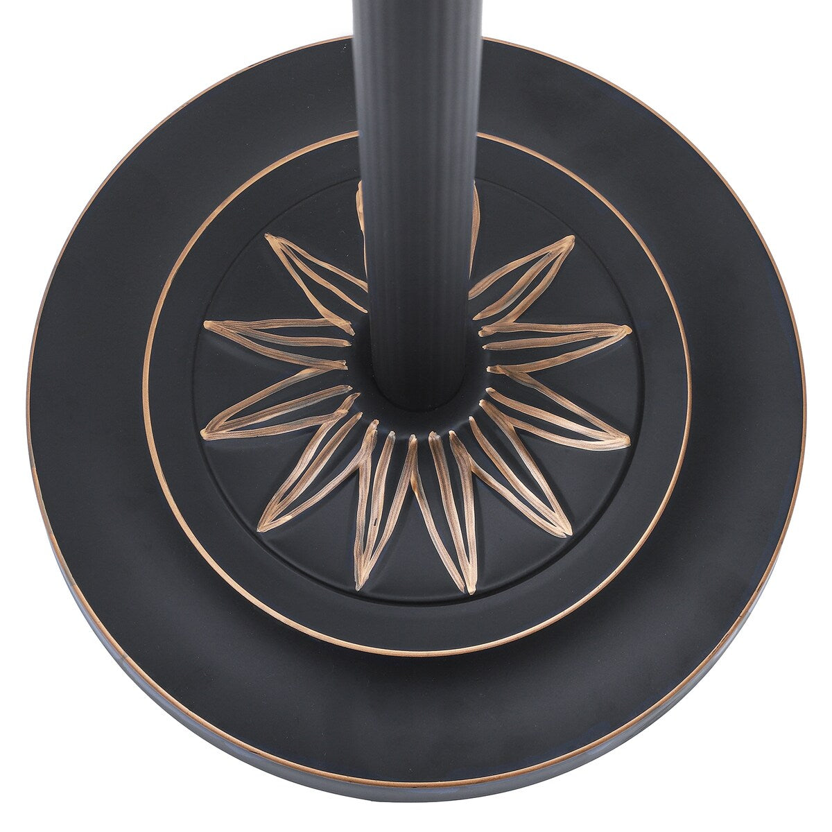 Lampadaire torche traditionnel Moasis 71 avec lampe de lecture réglable, abat-jour en verre albâtre - 180 cm de hauteur