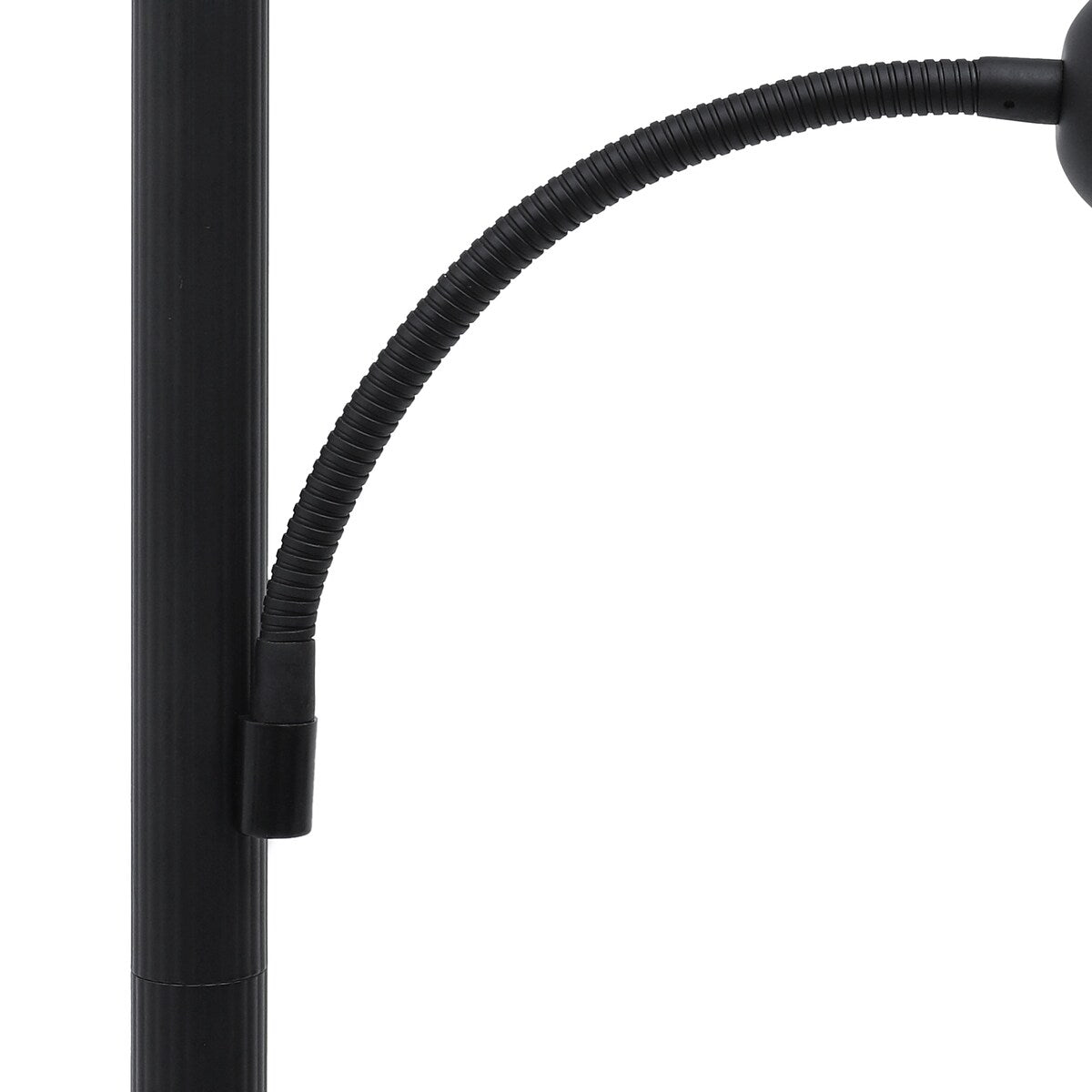 Lampadaire torche traditionnel Moasis 71 avec lampe de lecture réglable, abat-jour en verre albâtre - 180 cm de hauteur