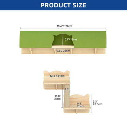 Ensemble d'étagères murales pour chat Moasis, ensemble d'escalade en bois pour chat.