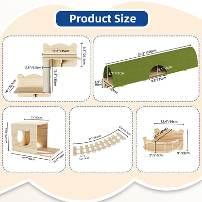 Ensemble d'étagères murales pour chat Moasis, ensemble d'escalade en bois pour chat.